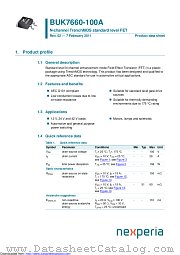 BUK7660-100A datasheet pdf Nexperia