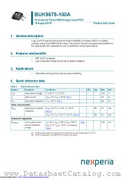 BUK9675-100A datasheet pdf Nexperia