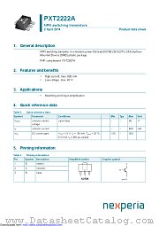 PXT2222A datasheet pdf Nexperia