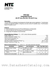 NTE1060 datasheet pdf NTE Electronics