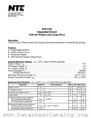 NTE1192 datasheet pdf NTE Electronics