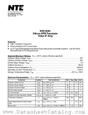 NTE16001 datasheet pdf NTE Electronics