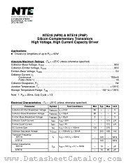 NTE18 datasheet pdf NTE Electronics