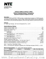 NTE210 datasheet pdf NTE Electronics