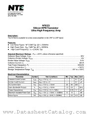 NTE23 datasheet pdf NTE Electronics