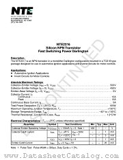 NTE2316 datasheet pdf NTE Electronics