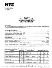 NTE2431 datasheet pdf NTE Electronics