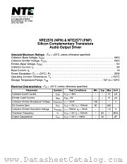 NTE2576 datasheet pdf NTE Electronics