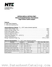 NTE58 datasheet pdf NTE Electronics