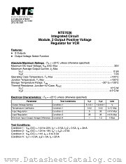 NTE7026 datasheet pdf NTE Electronics