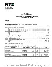 NTE7027 datasheet pdf NTE Electronics