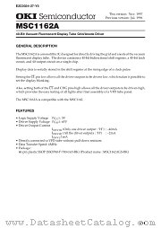 MSC1162A datasheet pdf OKI electronic components