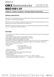 MSC1951-01 datasheet pdf OKI electronic components