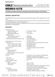 MSM64167E datasheet pdf OKI electronic components