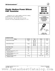 BD136-D datasheet pdf ON Semiconductor