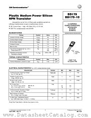 BD179-D datasheet pdf ON Semiconductor