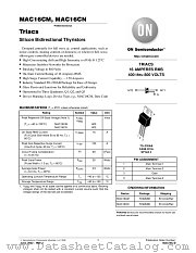 MAC16C-D datasheet pdf ON Semiconductor