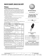 MAC210A8FP-D datasheet pdf ON Semiconductor