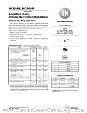 MCR08BT1-D datasheet pdf ON Semiconductor