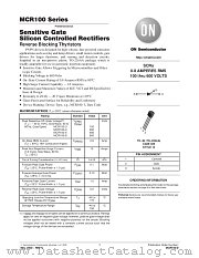 MCR100-D datasheet pdf ON Semiconductor