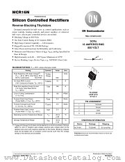 MCR16-D datasheet pdf ON Semiconductor