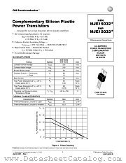 MJE15032-D datasheet pdf ON Semiconductor