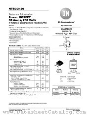 NTB30N20-D datasheet pdf ON Semiconductor