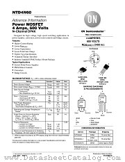 NTD4N60-D datasheet pdf ON Semiconductor