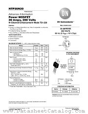 NTP30N20-D datasheet pdf ON Semiconductor