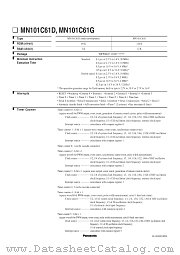 MN101C61G datasheet pdf Panasonic