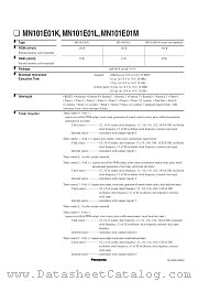 MN101E01L datasheet pdf Panasonic