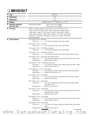 MN1021617 datasheet pdf Panasonic