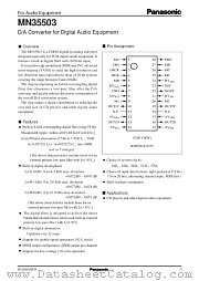 MN35503 datasheet pdf Panasonic