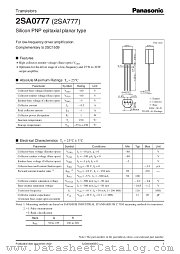 2SA0777 datasheet pdf Panasonic