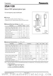 2SA1128 datasheet pdf Panasonic