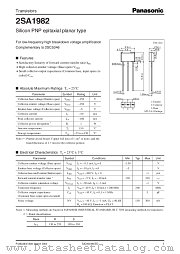 2SA1982 datasheet pdf Panasonic