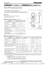 2SB621A datasheet pdf Panasonic