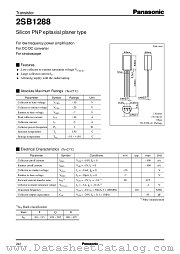 2SB1288 datasheet pdf Panasonic