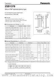 2SB1378 datasheet pdf Panasonic