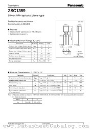 2SC1359 datasheet pdf Panasonic