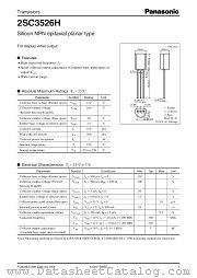 2SC3526H datasheet pdf Panasonic