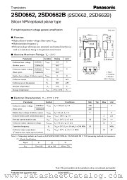 2SD662B datasheet pdf Panasonic