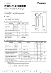 2SD1423A datasheet pdf Panasonic