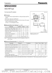 MSG33002 datasheet pdf Panasonic