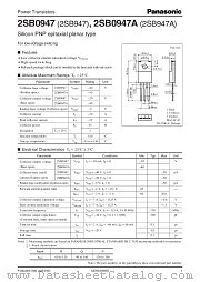 2SB947 datasheet pdf Panasonic