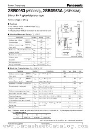 2SB0953A datasheet pdf Panasonic