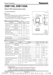 2SB1169A datasheet pdf Panasonic