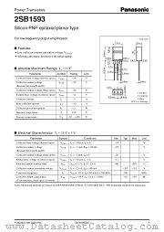 2SB1593 datasheet pdf Panasonic