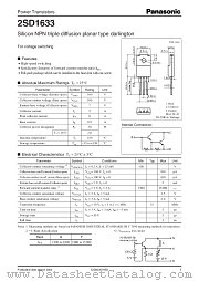 2SD1633 datasheet pdf Panasonic