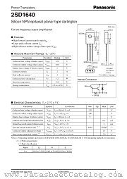 2SD1640 datasheet pdf Panasonic